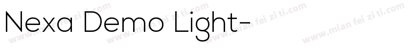 Nexa Demo Light字体转换